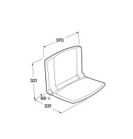 MEDIDAS ASIENTO DUCHA ABATIBLE ACCESS PRO ROCA